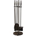 Uniflame Uniflame F-1665 5 Pc Bronze Fireset With Cylinder Handles F-1665